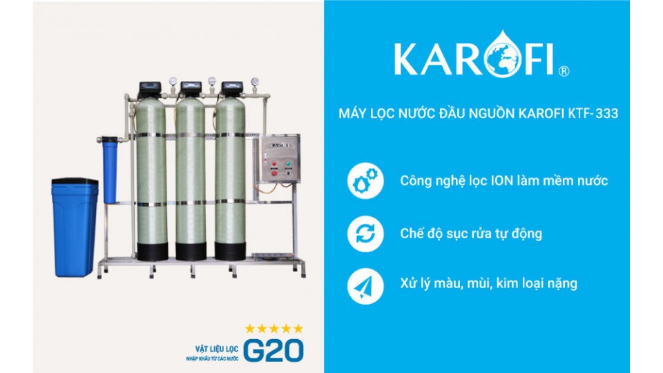 Máy lọc nước tổng đầu nguồn Karofi KTF - 333